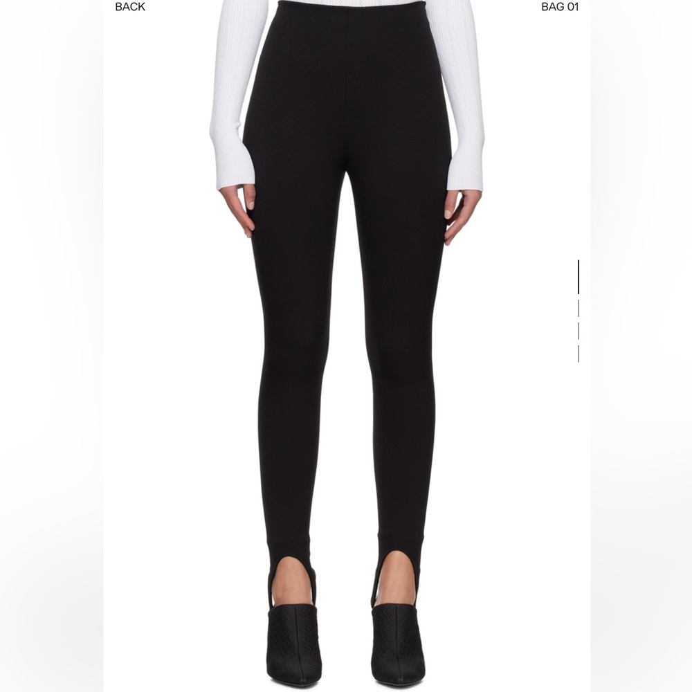 BALMAIN Black Stirrup Leggings